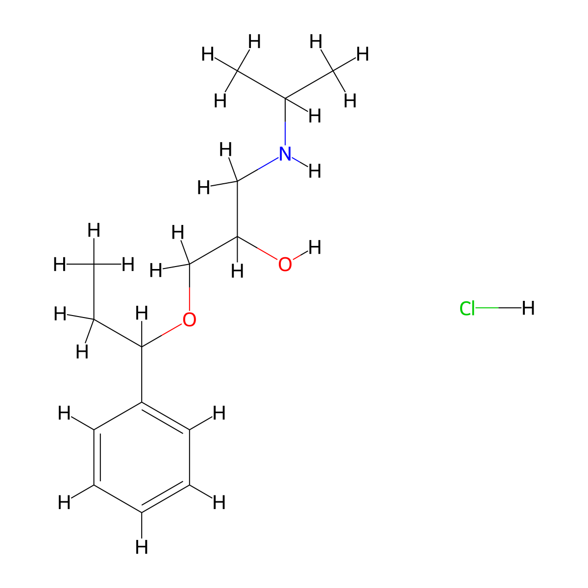 [2-Hydroxy-3-(1-phenylpropoxy)propyl](propan-2-yl)amine hydrochloride molecular structure, CAS 1216469-78-1