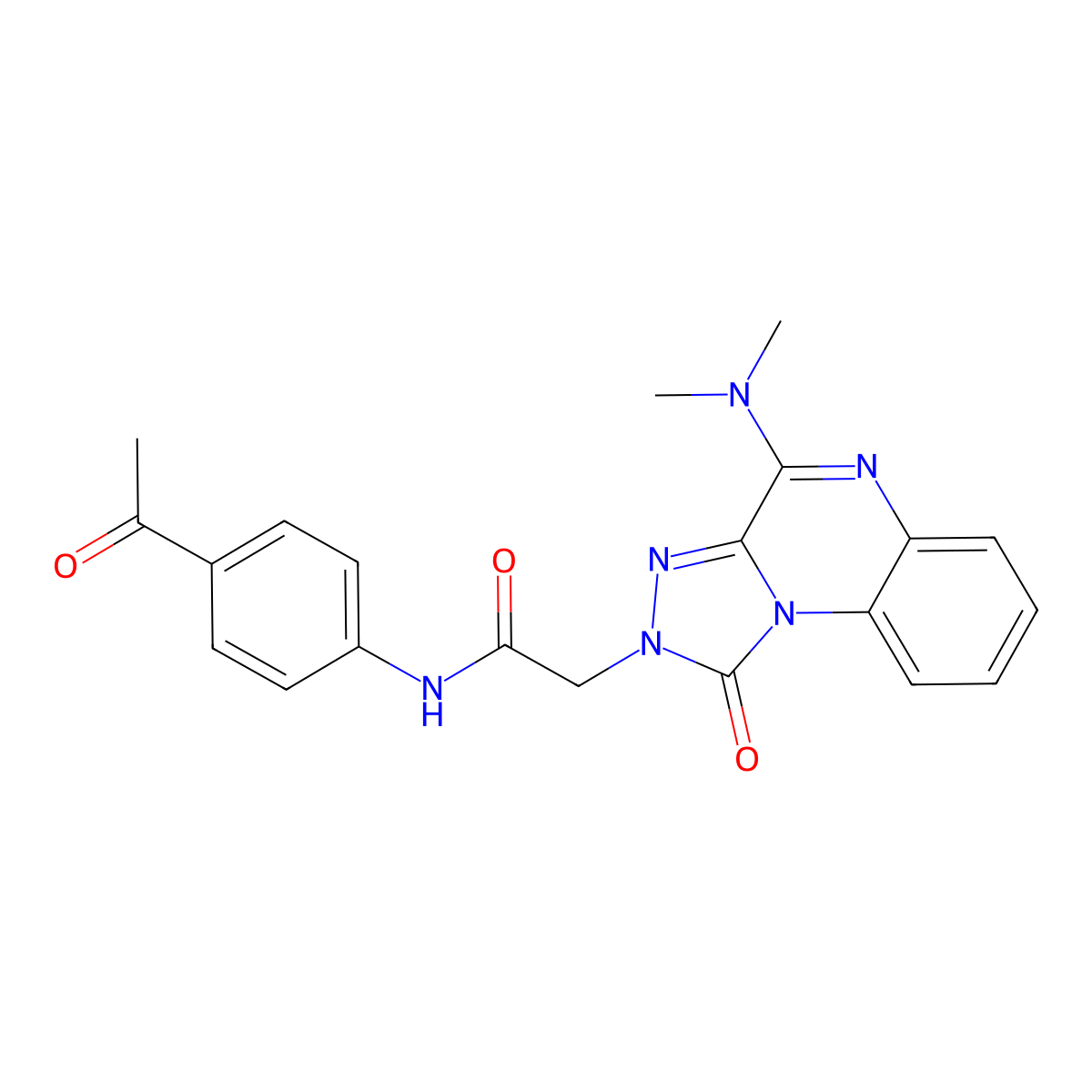 N-(4-acetylphenyl)-2-(4-(dimethylamino)-1-oxo-[1,2,4]triazolo[4,3-a]quinoxalin-2(1H)-yl)acetamide molecular structure, CAS 1216472-48-8