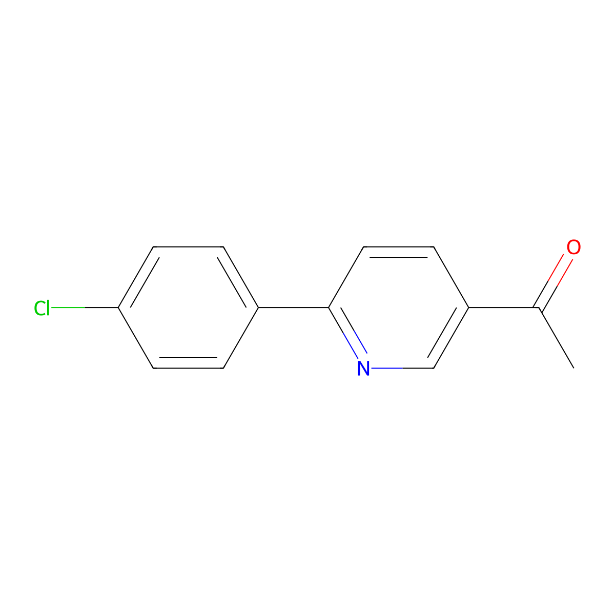 1-[6-(4-Chlorophenyl)pyridin-3-yl]ethanone molecular structure, CAS 1216474-77-9