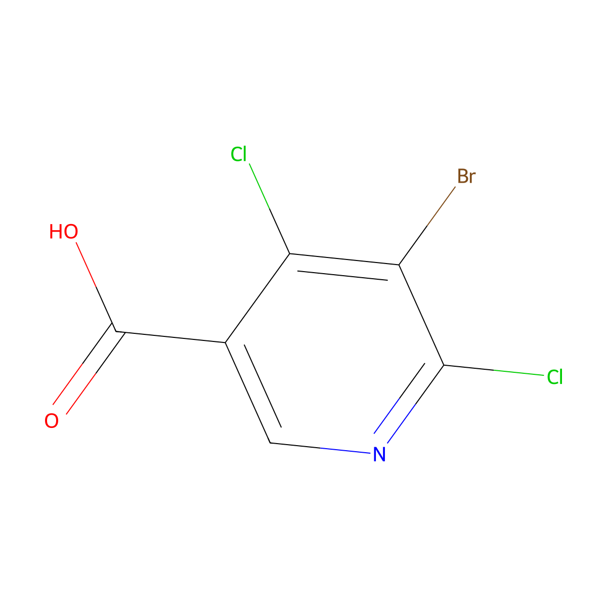 5-Bromo-4,6-dichloronicotinic acid molecular structure, CAS 1216474-94-0