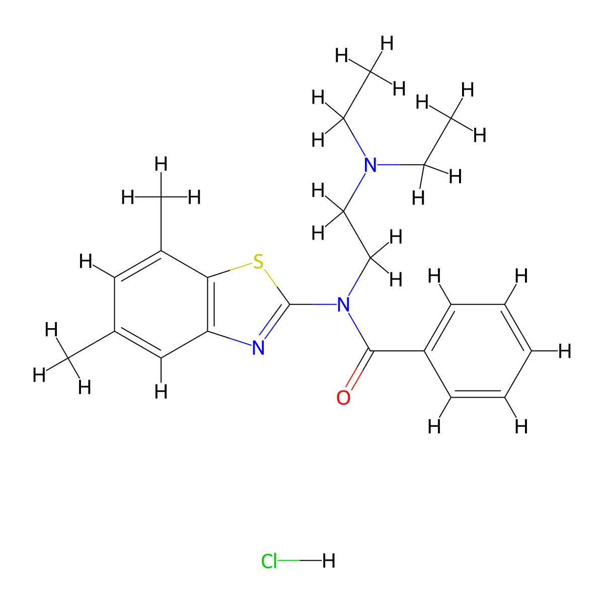 N-(2-(diethylamino)ethyl)-N-(5,7-dimethylbenzo[d]thiazol-2-yl)benzamide hydrochloride molecular structure, CAS 1216479-88-7