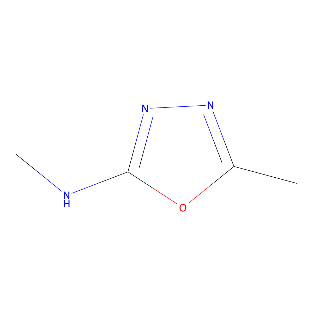 N,5-dimethyl-1,3,4-oxadiazol-2-amine molecular structure, CAS 121648-61-1