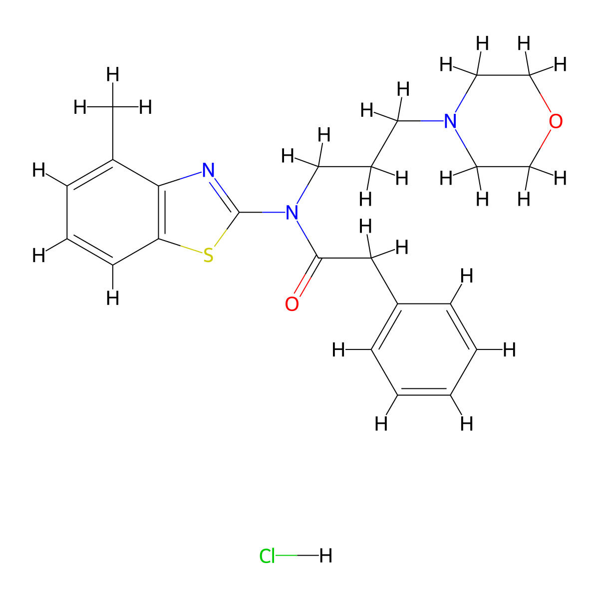 N-(4-methylbenzo[d]thiazol-2-yl)-N-(3-morpholinopropyl)-2-phenylacetamide hydrochloride molecular structure, CAS 1216484-80-8