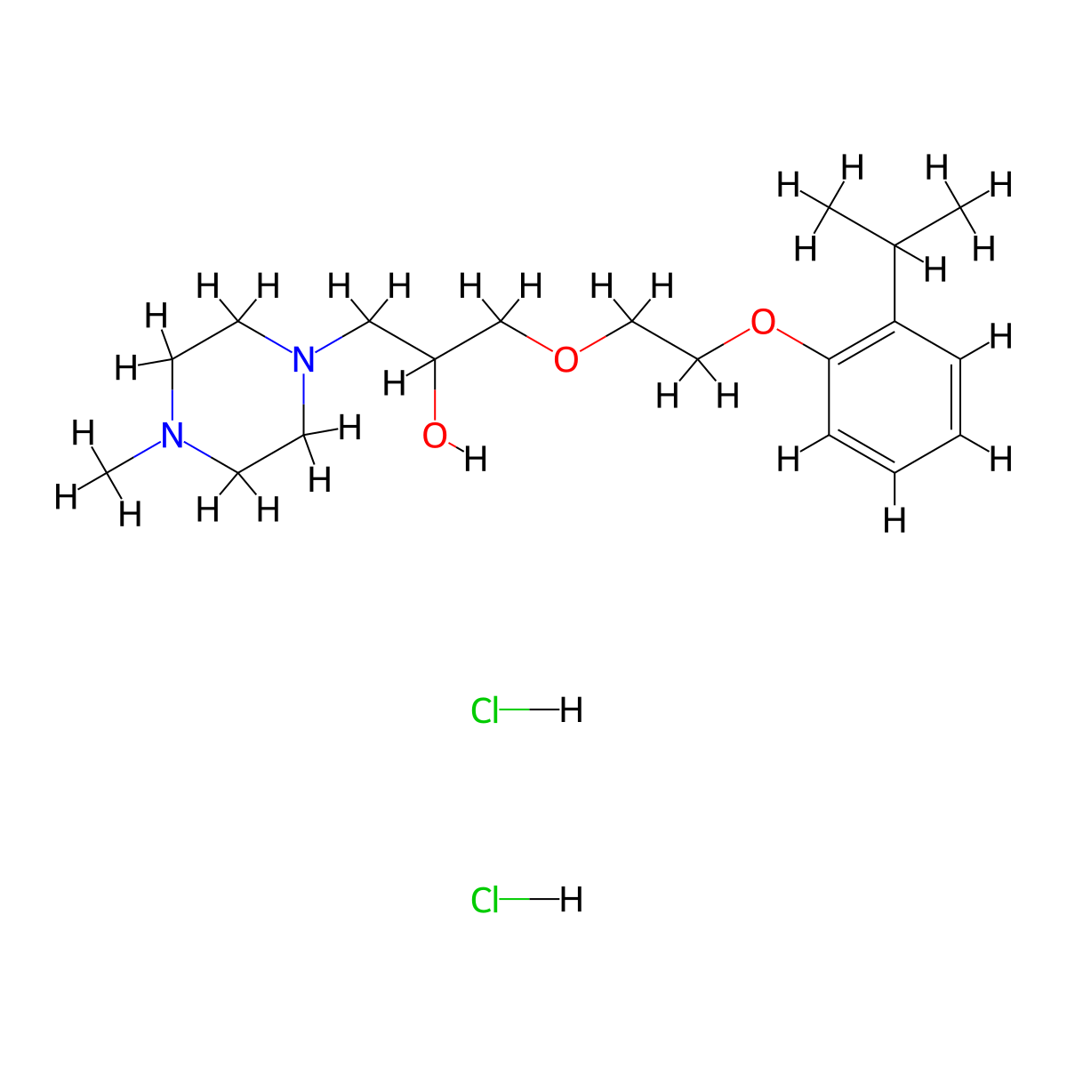 1-(2-(2-Isopropylphenoxy)ethoxy)-3-(4-methylpiperazin-1-yl)propan-2-ol dihydrochloride molecular structure, CAS 1216484-92-2