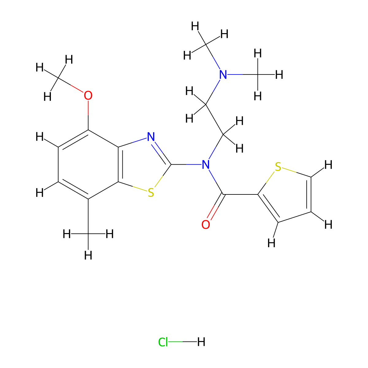 N-(2-(dimethylamino)ethyl)-N-(4-methoxy-7-methylbenzo[d]thiazol-2-yl)thiophene-2-carboxamide hydrochloride molecular structure, CAS 1216486-67-7