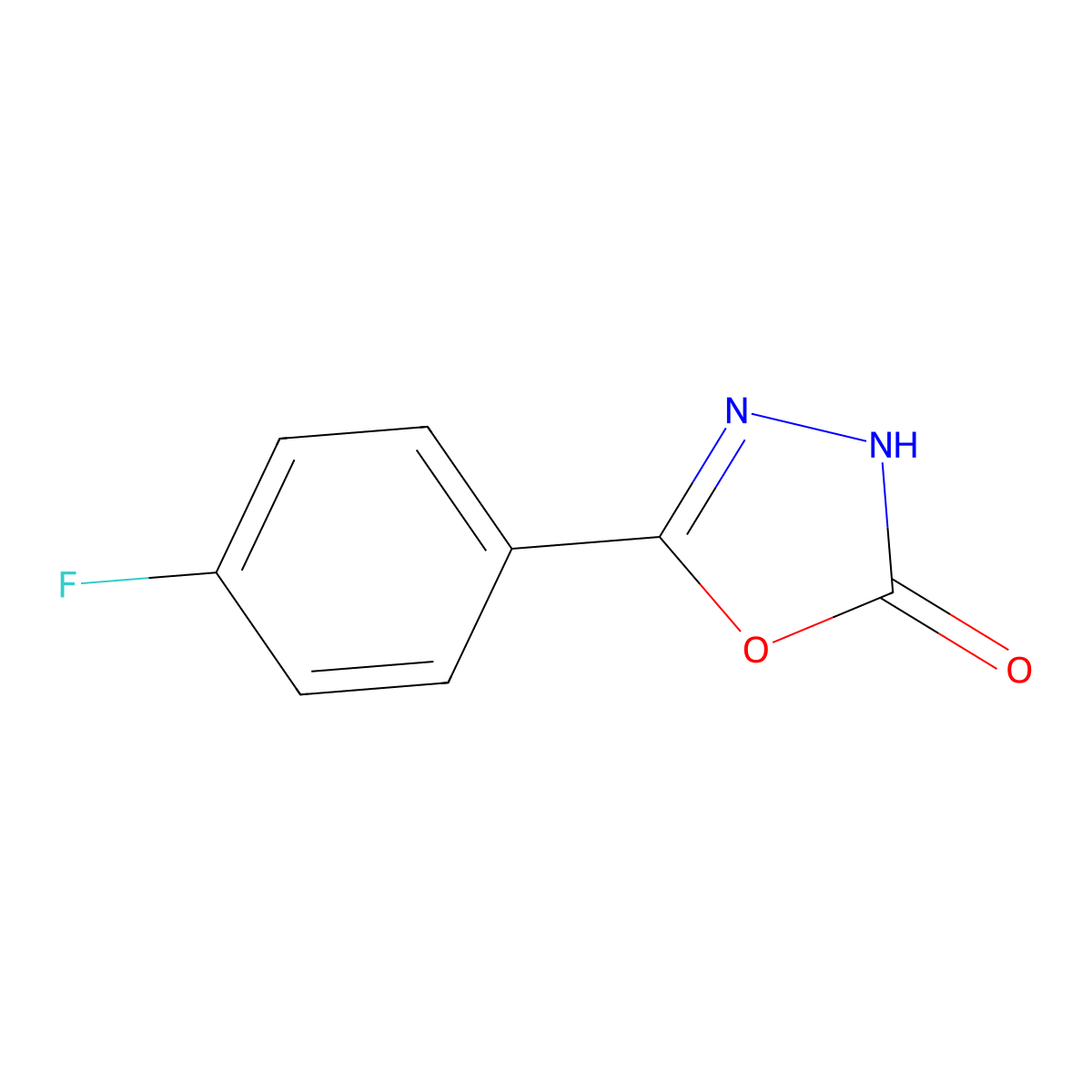 5-(4-Fluorophenyl)-1,3,4-oxadiazol-2(3H)-one molecular structure, CAS 121649-18-1