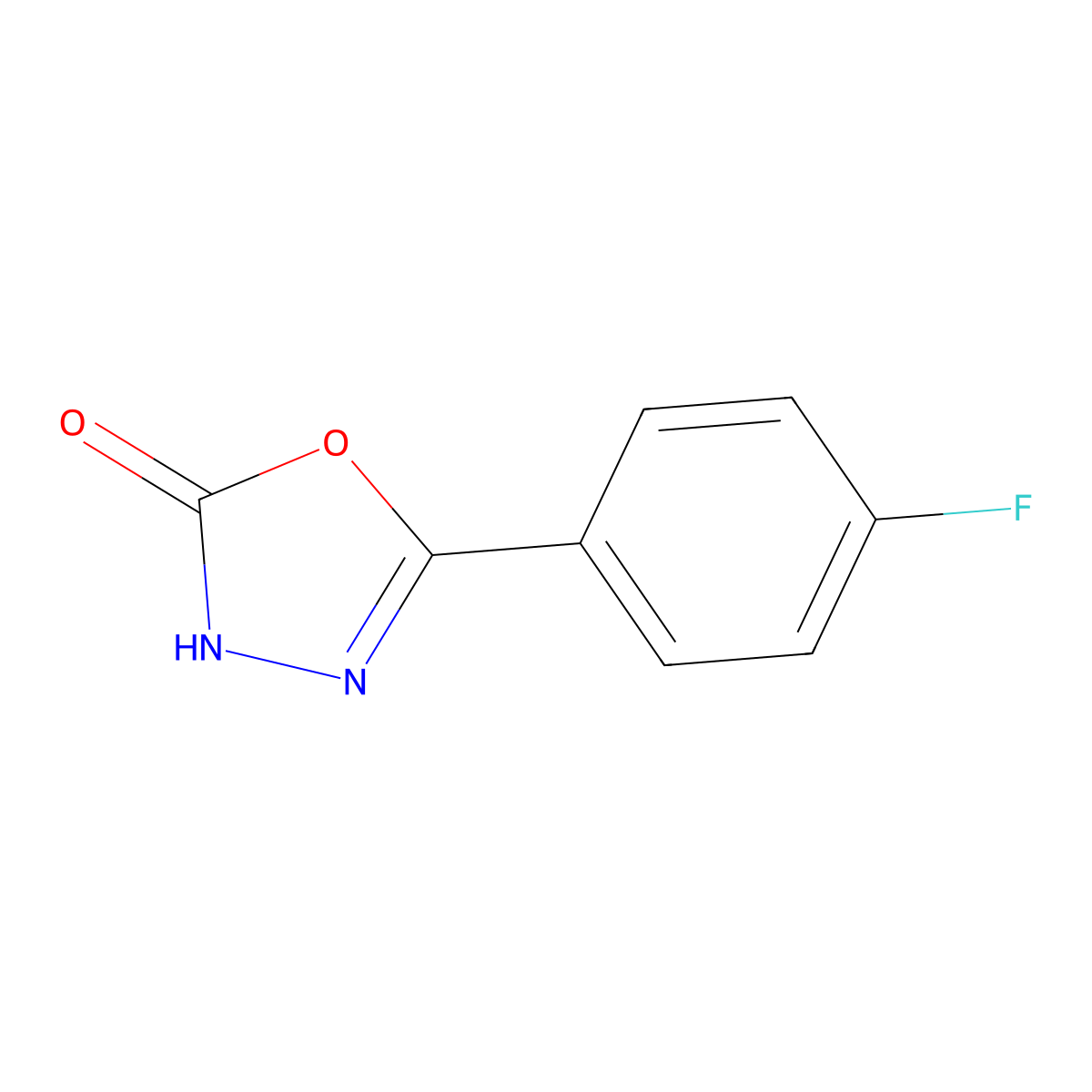 5-(4-Fluorophenyl)-1,3,4-oxadiazol-2(3H)-one molecular structure, CAS 121649-18-1