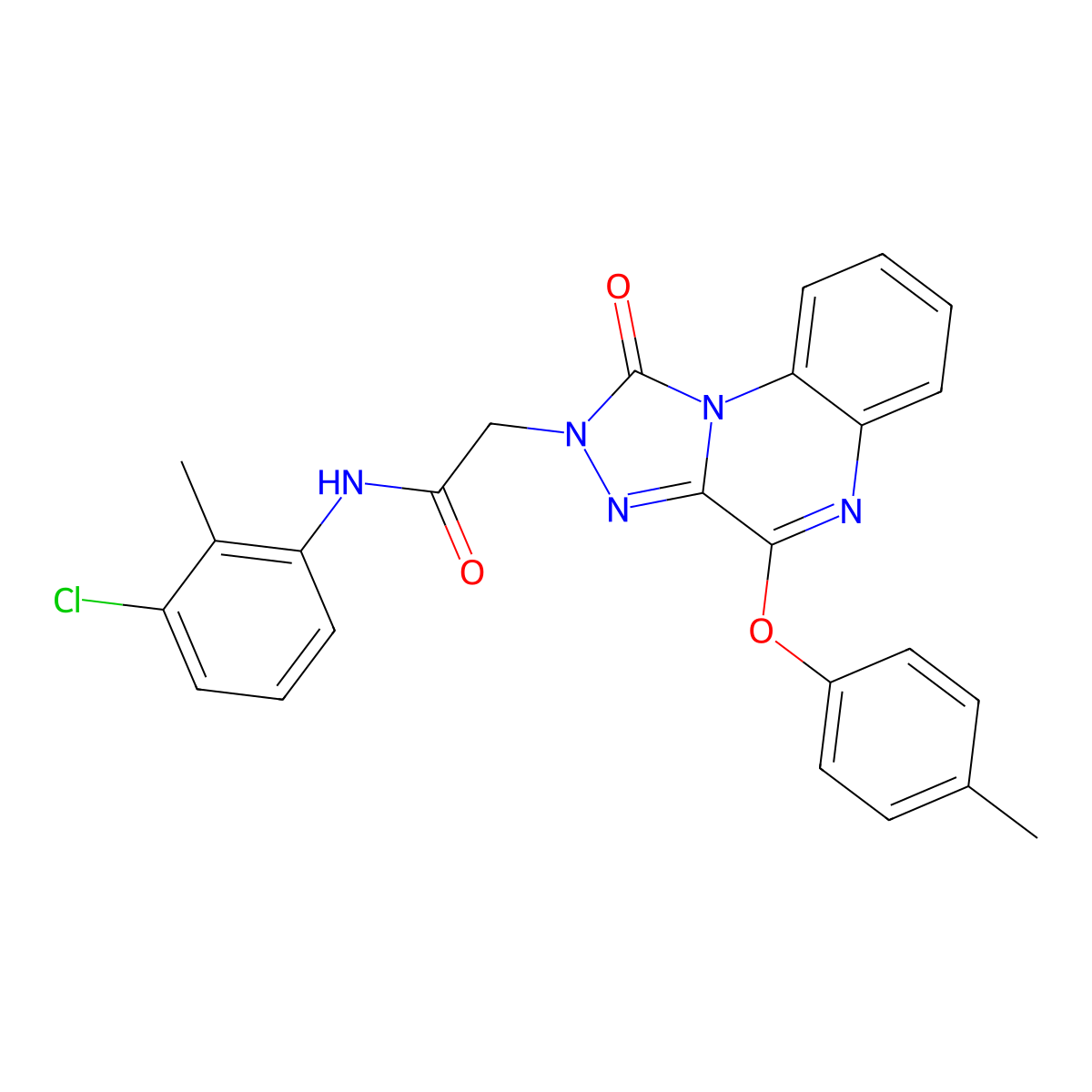N-(3-Chloro-2-methylphenyl)-2-[4-(4-methylphenoxy)-1-oxo-1H,2H-[1,2,4]triazolo[4,3-A]quinoxalin-2-YL]acetamide molecular structure, CAS 1216495-95-2