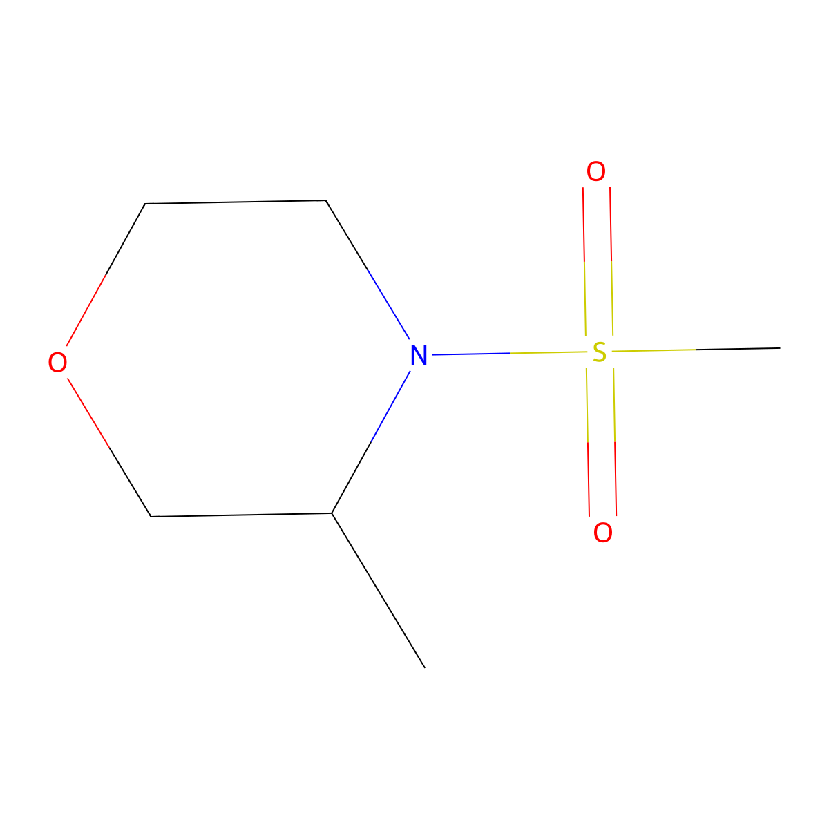 4-Methanesulfonyl-3-methylmorpholine molecular structure, CAS 1216499-14-7