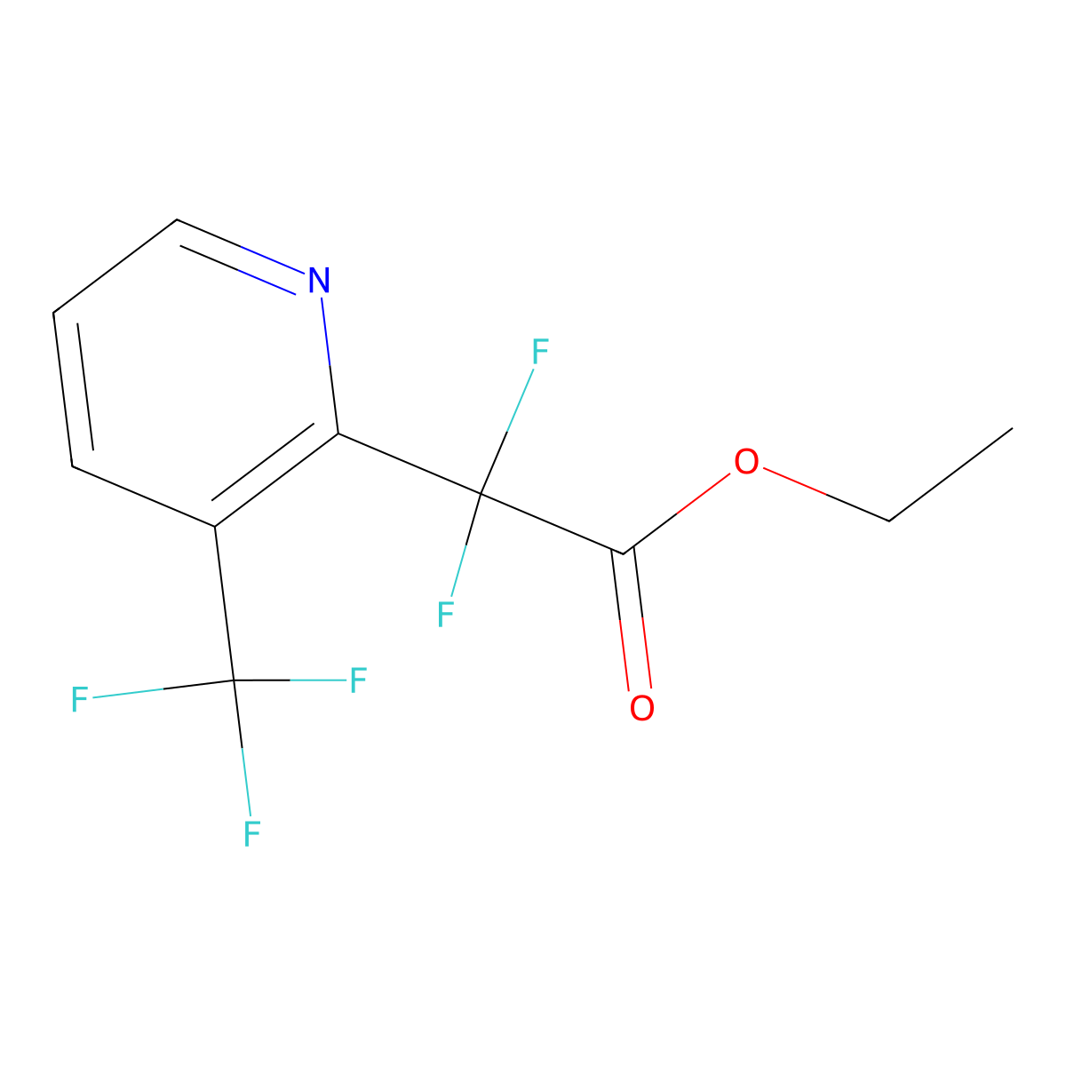 Ethyl Difluoro[3-(trifluoromethyl)pyridin-2-yl]acetate molecular structure, CAS 1216499-24-9