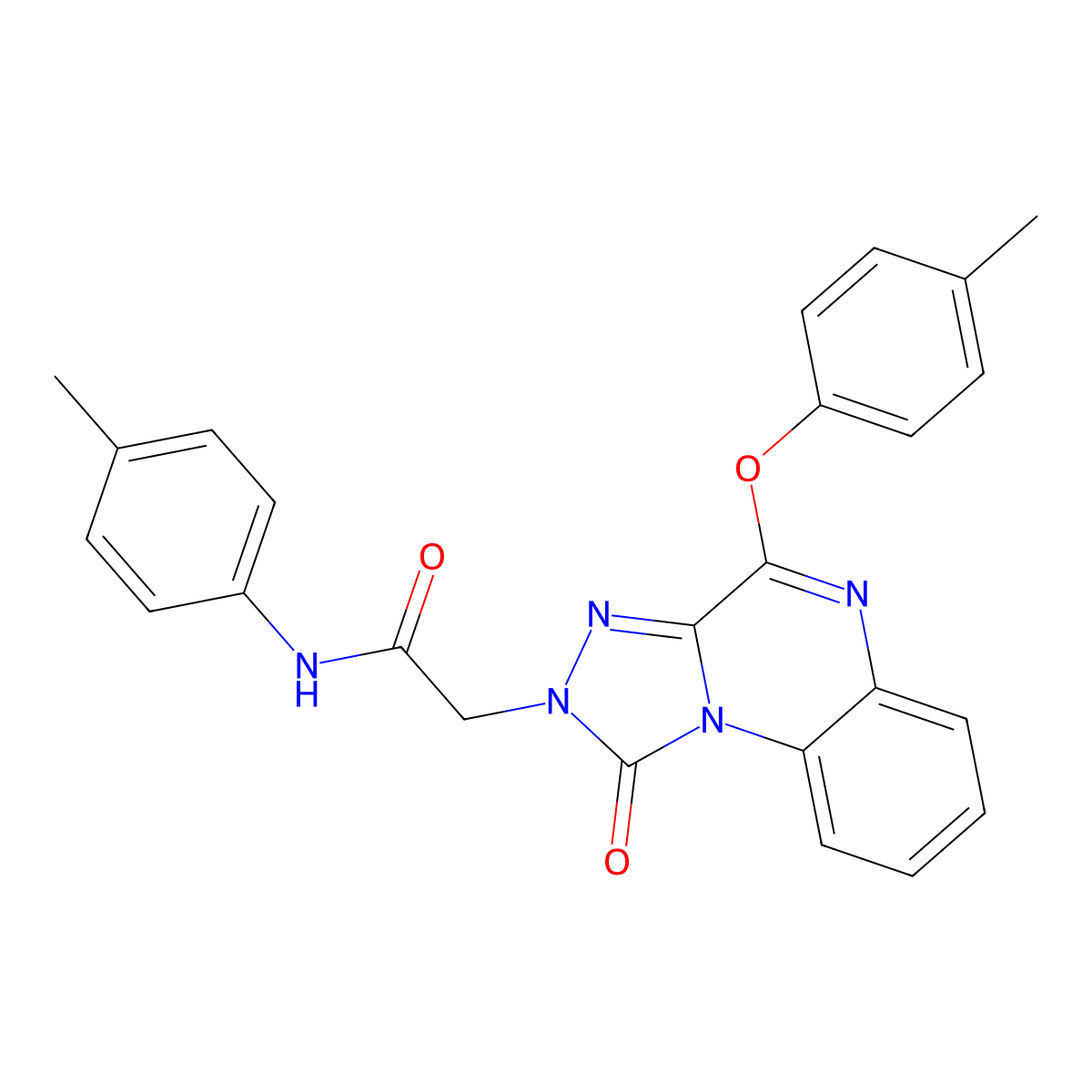 2-(1-oxo-4-(p-tolyloxy)-[1,2,4]triazolo[4,3-a]quinoxalin-2(1H)-yl)-N-(p-tolyl)acetamide molecular structure, CAS 1216500-12-7