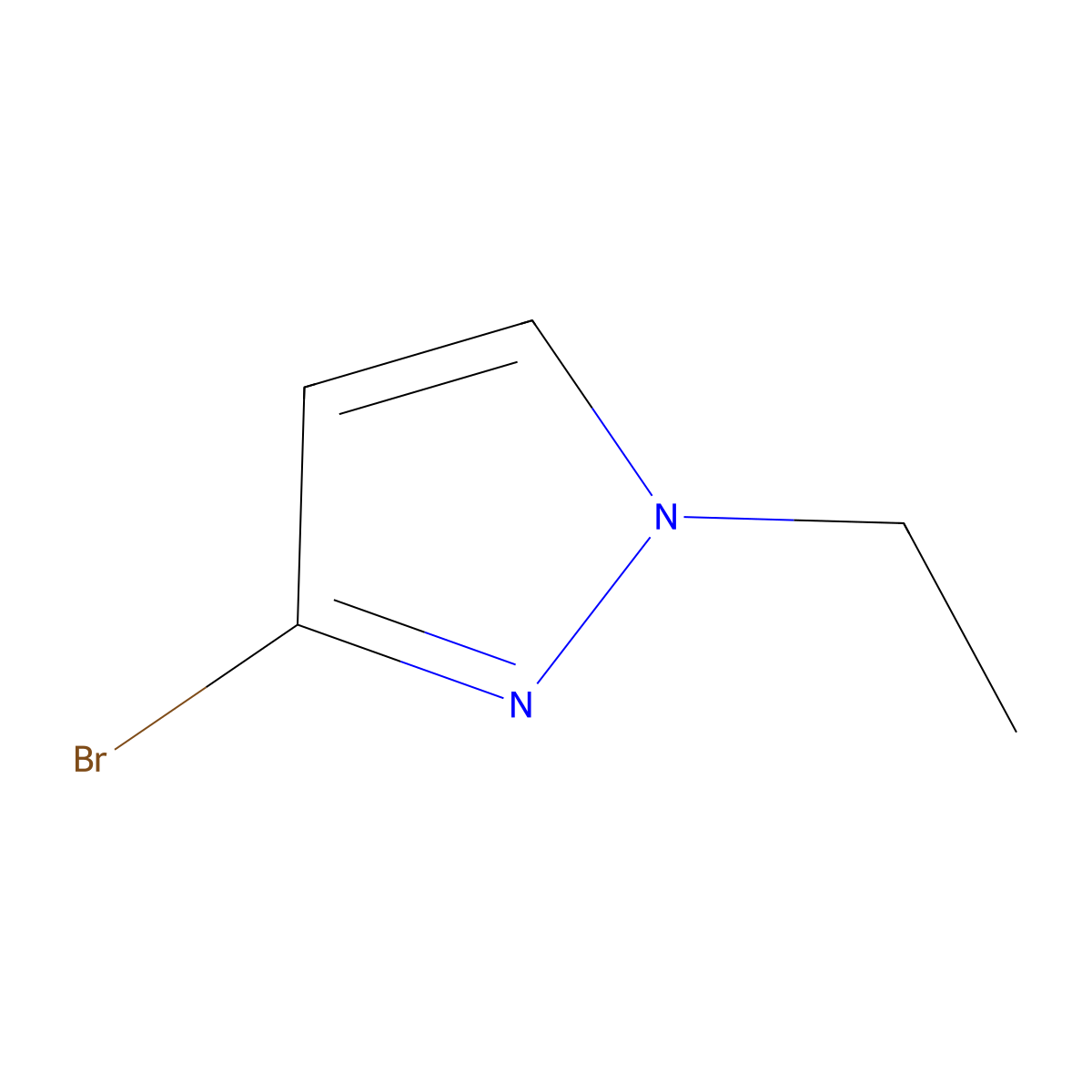 3-bromo-1-ethyl-1H-pyrazole molecular structure, CAS 1216504-91-4