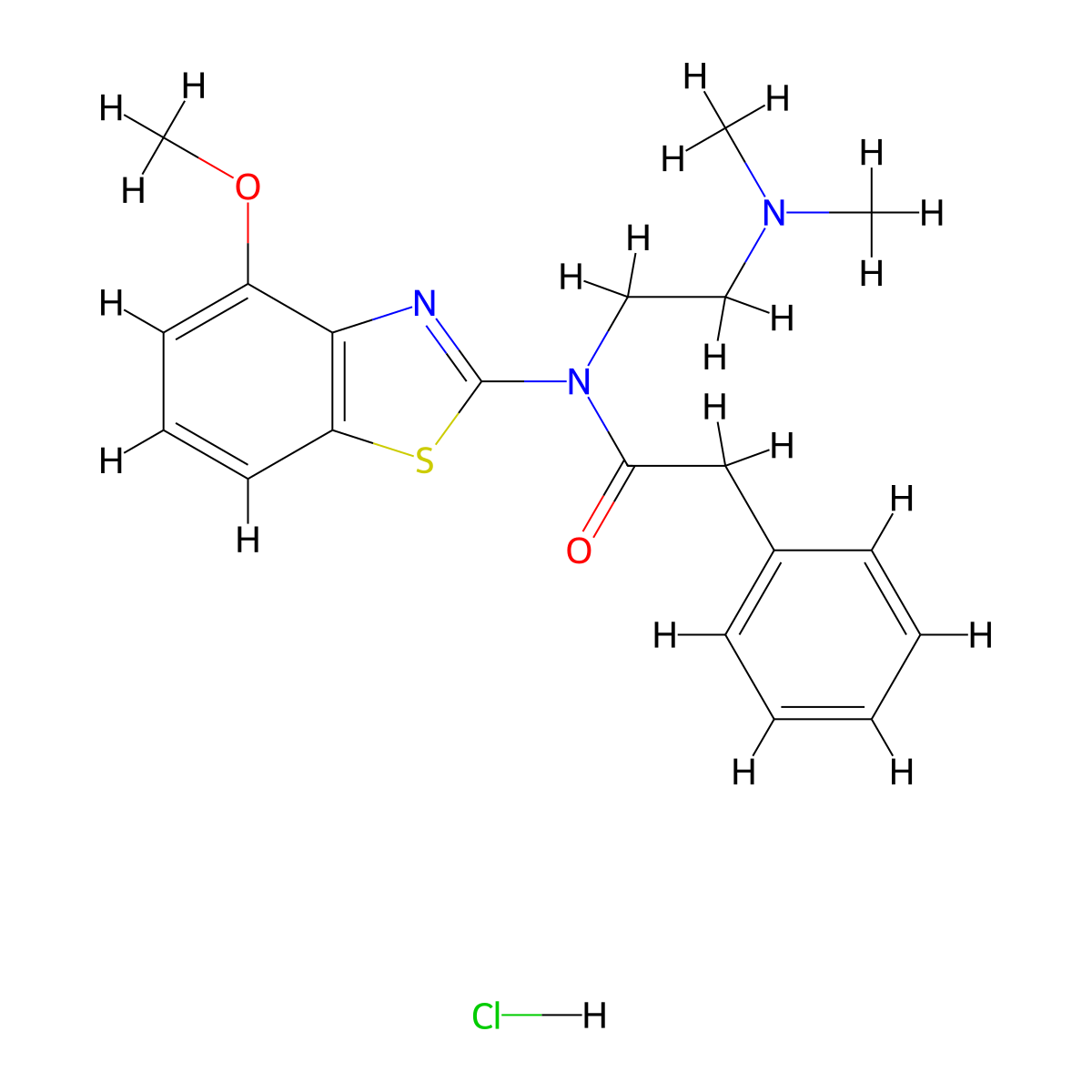 N-(2-(dimethylamino)ethyl)-N-(4-methoxybenzo[d]thiazol-2-yl)-2-phenylacetamide hydrochloride molecular structure, CAS 1216506-55-6