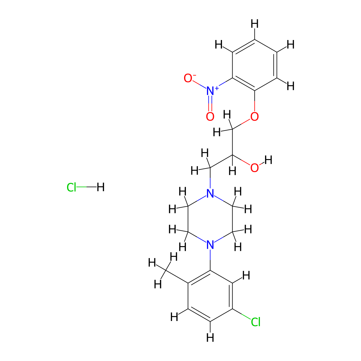 1-[4-(5-Chloro-2-methylphenyl)piperazin-1-YL]-3-(2-nitrophenoxy)propan-2-OL hydrochloride molecular structure, CAS 1216509-55-5