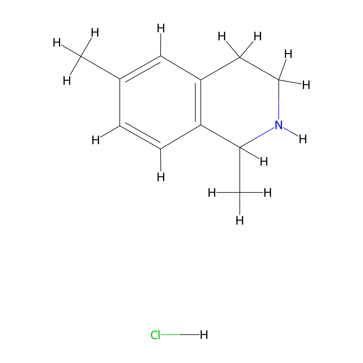 1,6-Dimethyl-1,2,3,4-tetrahydroisoquinoline hydrochloride molecular structure, CAS 1216515-33-1
