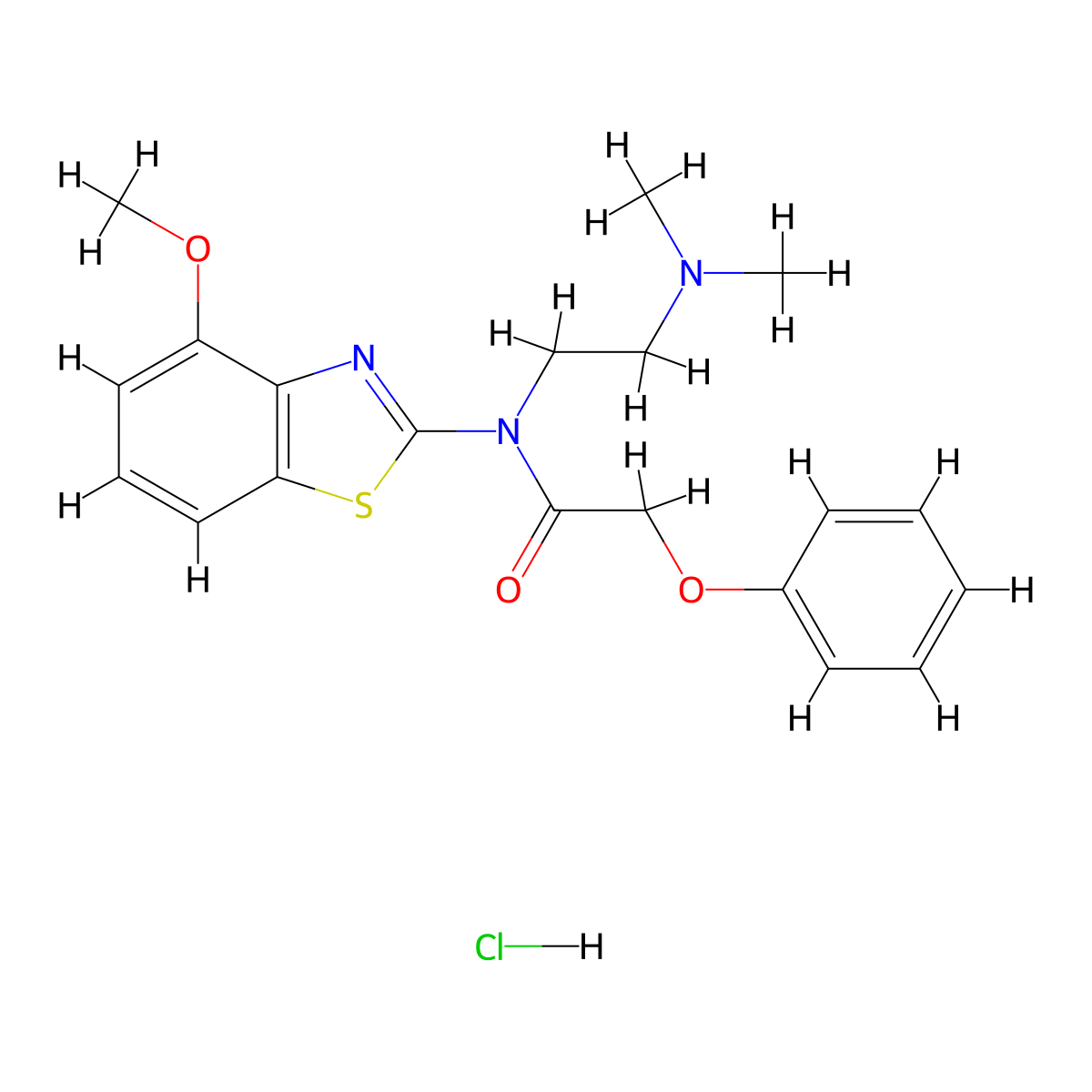 N-(2-(dimethylamino)ethyl)-N-(4-methoxybenzo[d]thiazol-2-yl)-2-phenoxyacetamide hydrochloride molecular structure, CAS 1216520-38-5