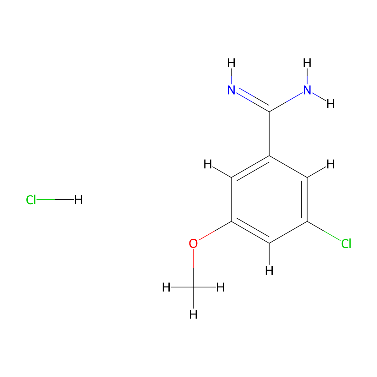 3-Chloro-5-methoxybenzenecarboximidamide hydrochloride molecular structure, CAS 1216523-97-5