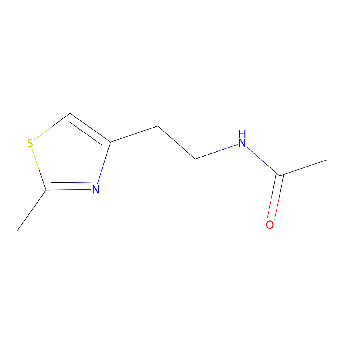 N-[2-(2-methyl-1,3-thiazol-4-yl)ethyl]acetamide molecular structure, CAS 1216524-51-4