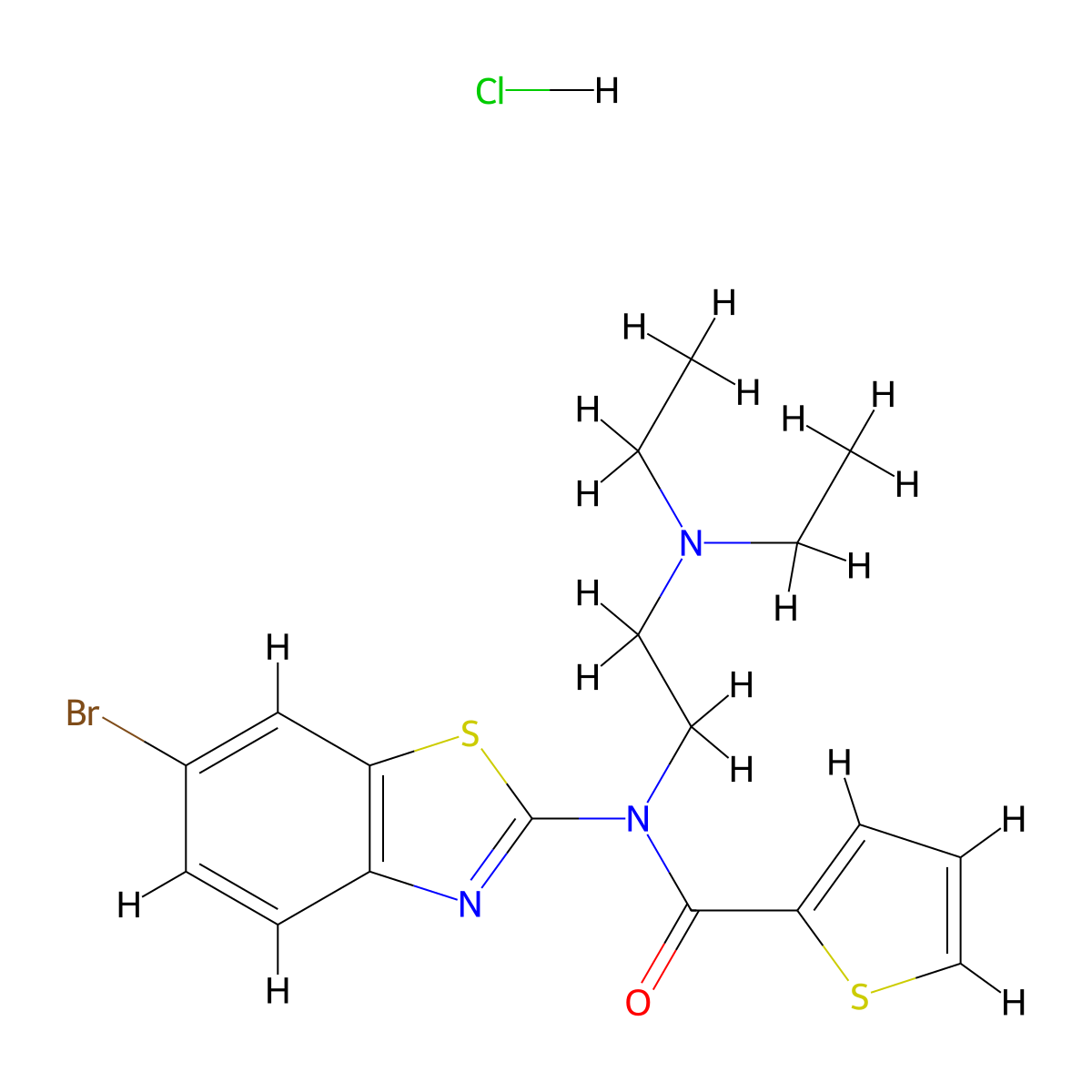 N-(6-bromobenzo[d]thiazol-2-yl)-N-(2-(diethylamino)ethyl)thiophene-2-carboxamide hydrochloride molecular structure, CAS 1216528-03-8