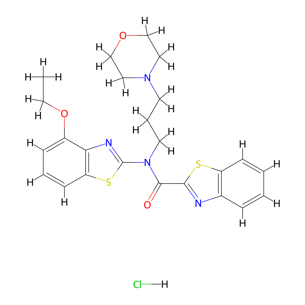 N-(4-ethoxybenzo[d]thiazol-2-yl)-N-(3-morpholinopropyl)benzo[d]thiazole-2-carboxamide hydrochloride molecular structure, CAS 1216529-01-9