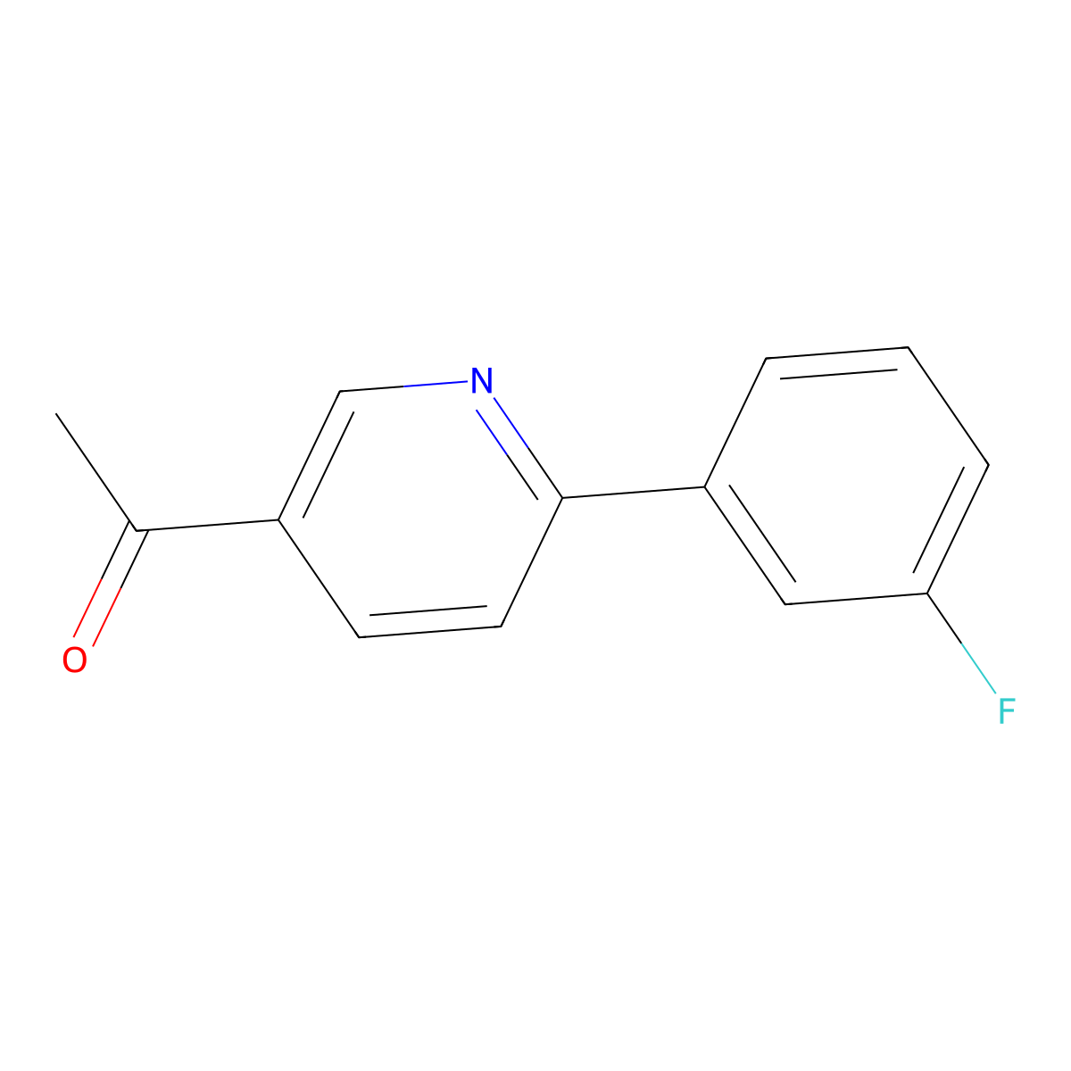 1-[6-(3-Fluorophenyl)pyridin-3-yl]ethanone molecular structure, CAS 1216541-77-3