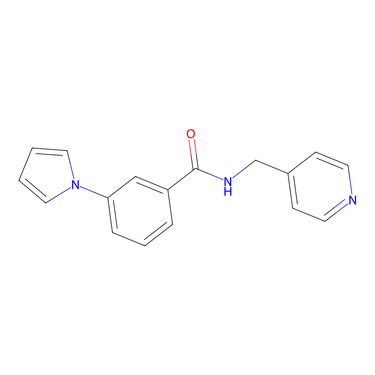 N-(pyridin-4-ylmethyl)-3-(1H-pyrrol-1-yl)benzamide molecular structure, CAS 1216542-26-5