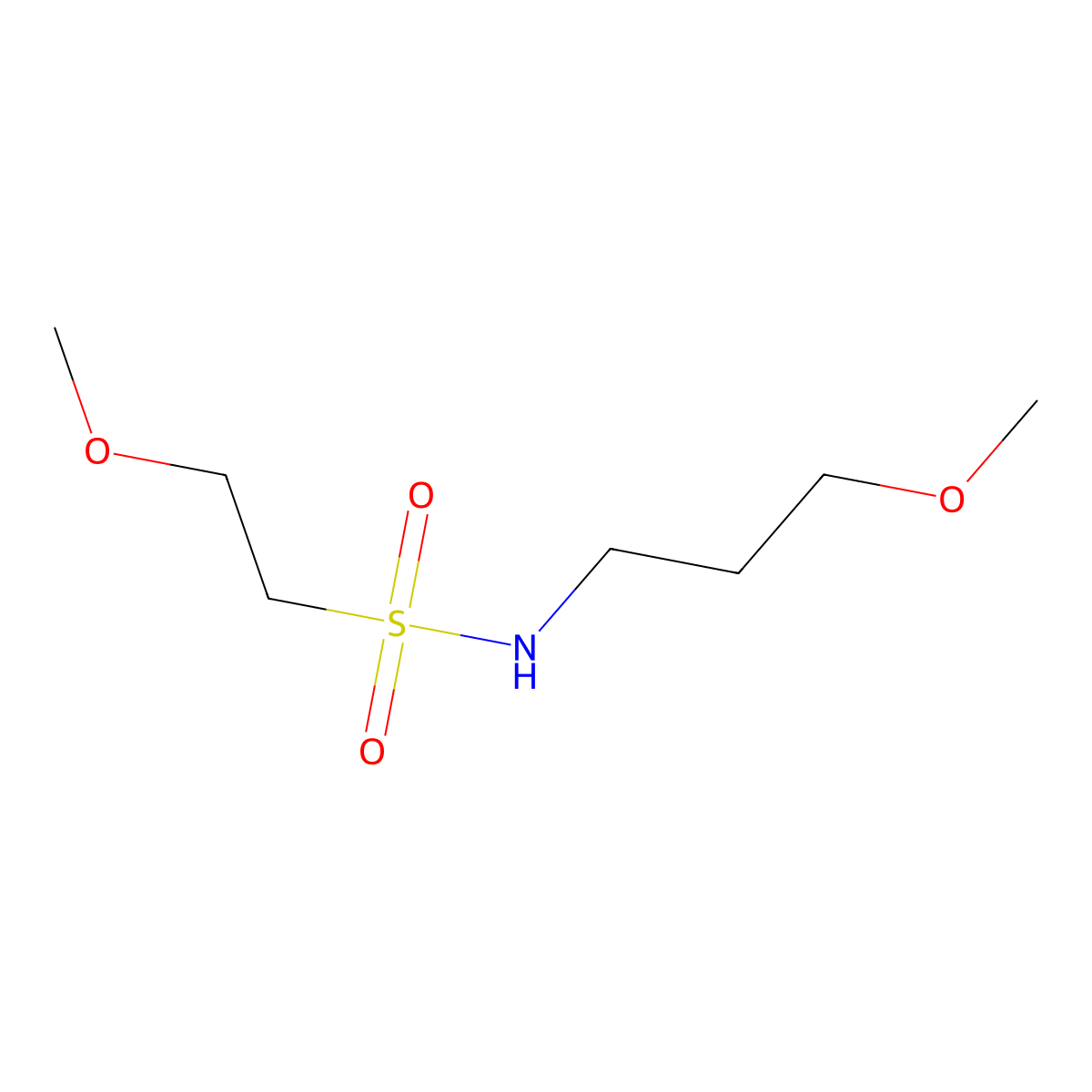 2-methoxy-N-(3-methoxypropyl)ethane-1-sulfonamide molecular structure, CAS 1216553-22-8