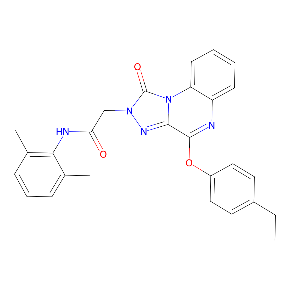 N-(2,6-dimethylphenyl)-2-[4-(4-ethylphenoxy)-1-oxo-1H,2H-[1,2,4]triazolo[4,3-a]quinoxalin-2-yl]acetamide molecular structure, CAS 1216565-16-0