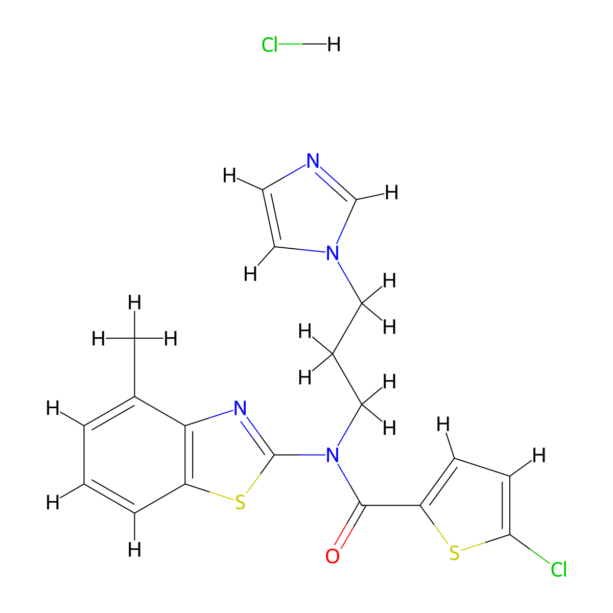 N-(3-(1H-imidazol-1-yl)propyl)-5-chloro-N-(4-methylbenzo[d]thiazol-2-yl)thiophene-2-carboxamide hydrochloride molecular structure, CAS 1216569-33-3