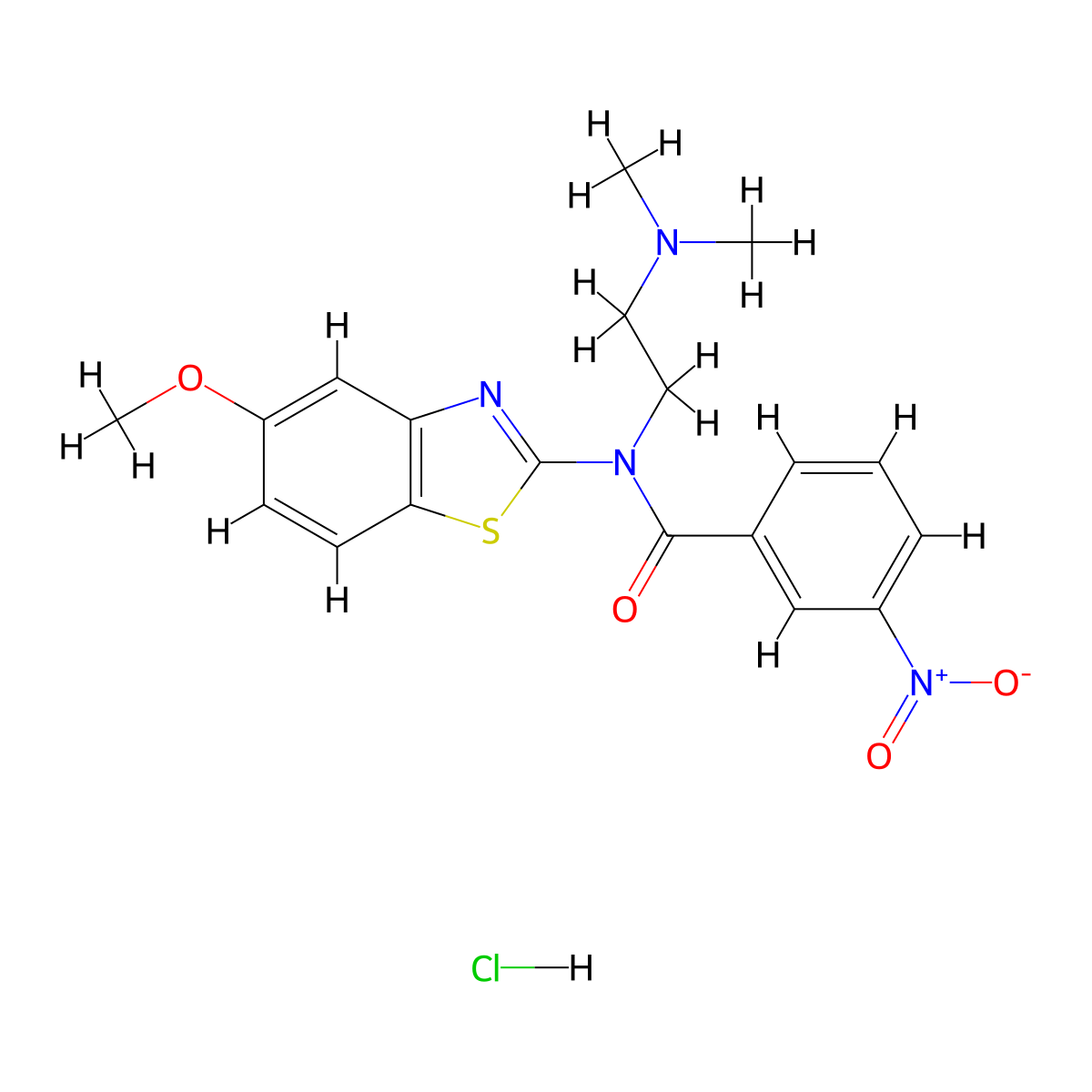 N-(2-(dimethylamino)ethyl)-N-(5-methoxybenzo[d]thiazol-2-yl)-3-nitrobenzamide hydrochloride molecular structure, CAS 1216570-26-1