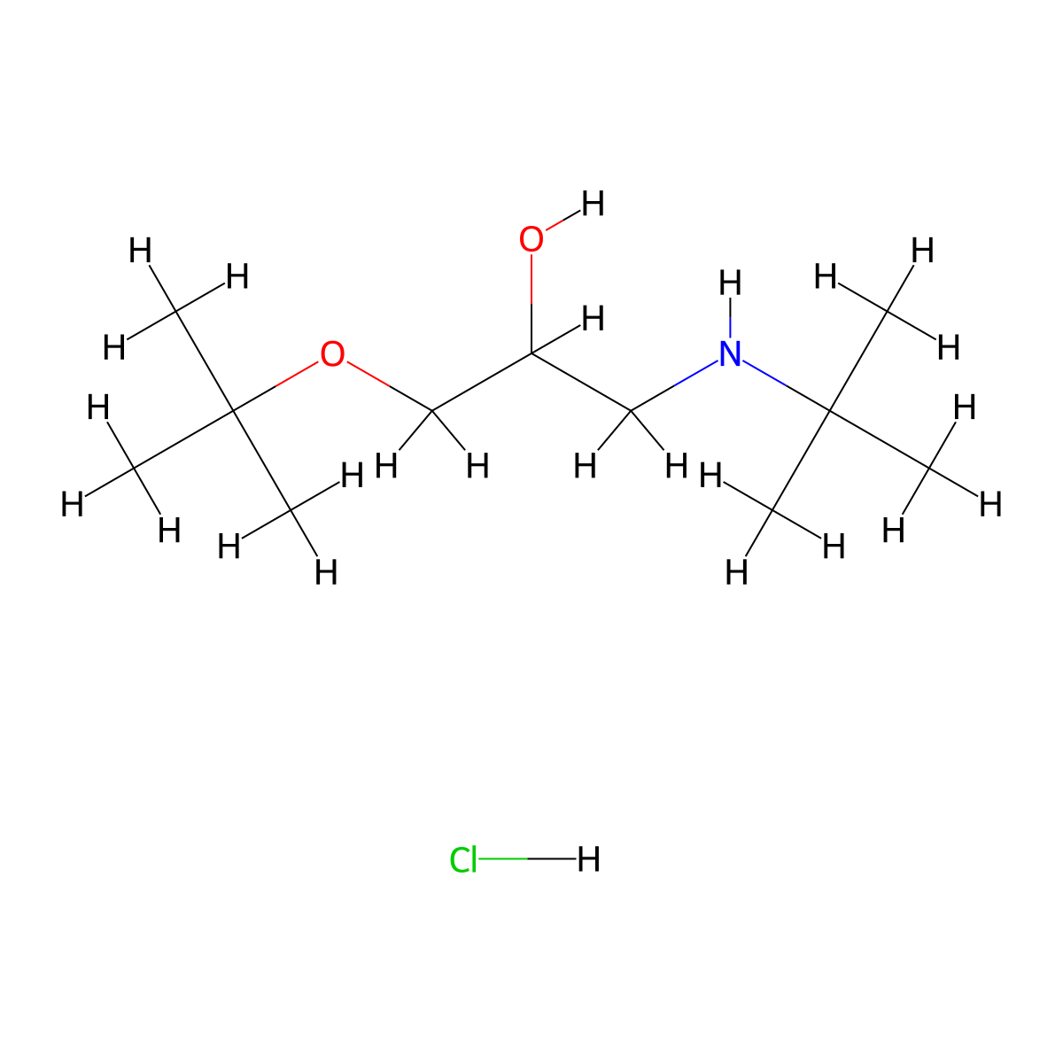 1-(Tert-butoxy)-3-(tert-butylamino)propan-2-ol hydrochloride molecular structure, CAS 1216571-66-2