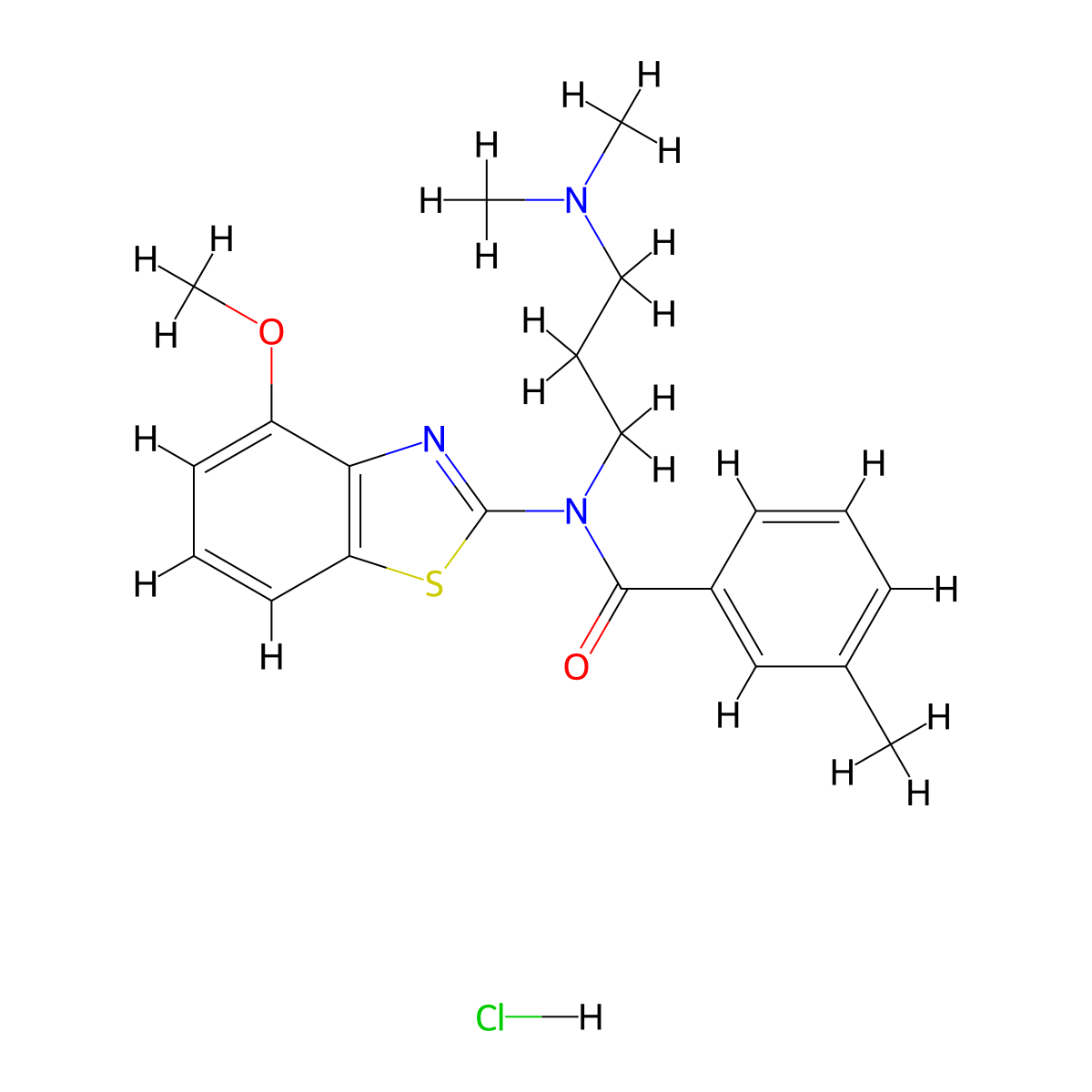 N-[3-(Dimethylamino)propyl]-N-(4-methoxy-1,3-benzothiazol-2-YL)-3-methylbenzamide hydrochloride molecular structure, CAS 1216579-83-7