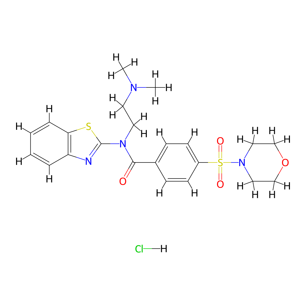 N-(benzo[d]thiazol-2-yl)-N-(2-(dimethylamino)ethyl)-4-(morpholinosulfonyl)benzamide hydrochloride molecular structure, CAS 1216591-95-5