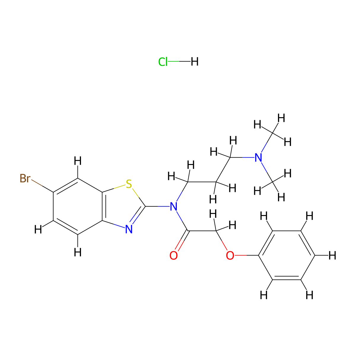 N-(6-bromobenzo[d]thiazol-2-yl)-N-(3-(dimethylamino)propyl)-2-phenoxyacetamide hydrochloride molecular structure, CAS 1216592-12-9