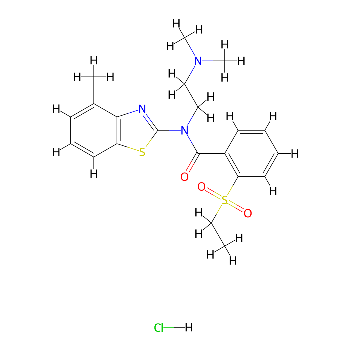 N-(2-(dimethylamino)ethyl)-2-(ethylsulfonyl)-N-(4-methylbenzo[d]thiazol-2-yl)benzamide hydrochloride molecular structure, CAS 1216594-77-2