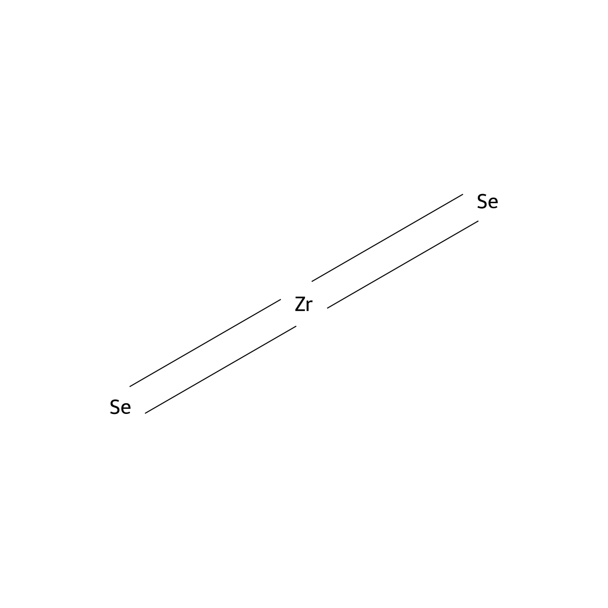 Zirconium selenide (ZrSe2) molecular structure, CAS 12166-47-1