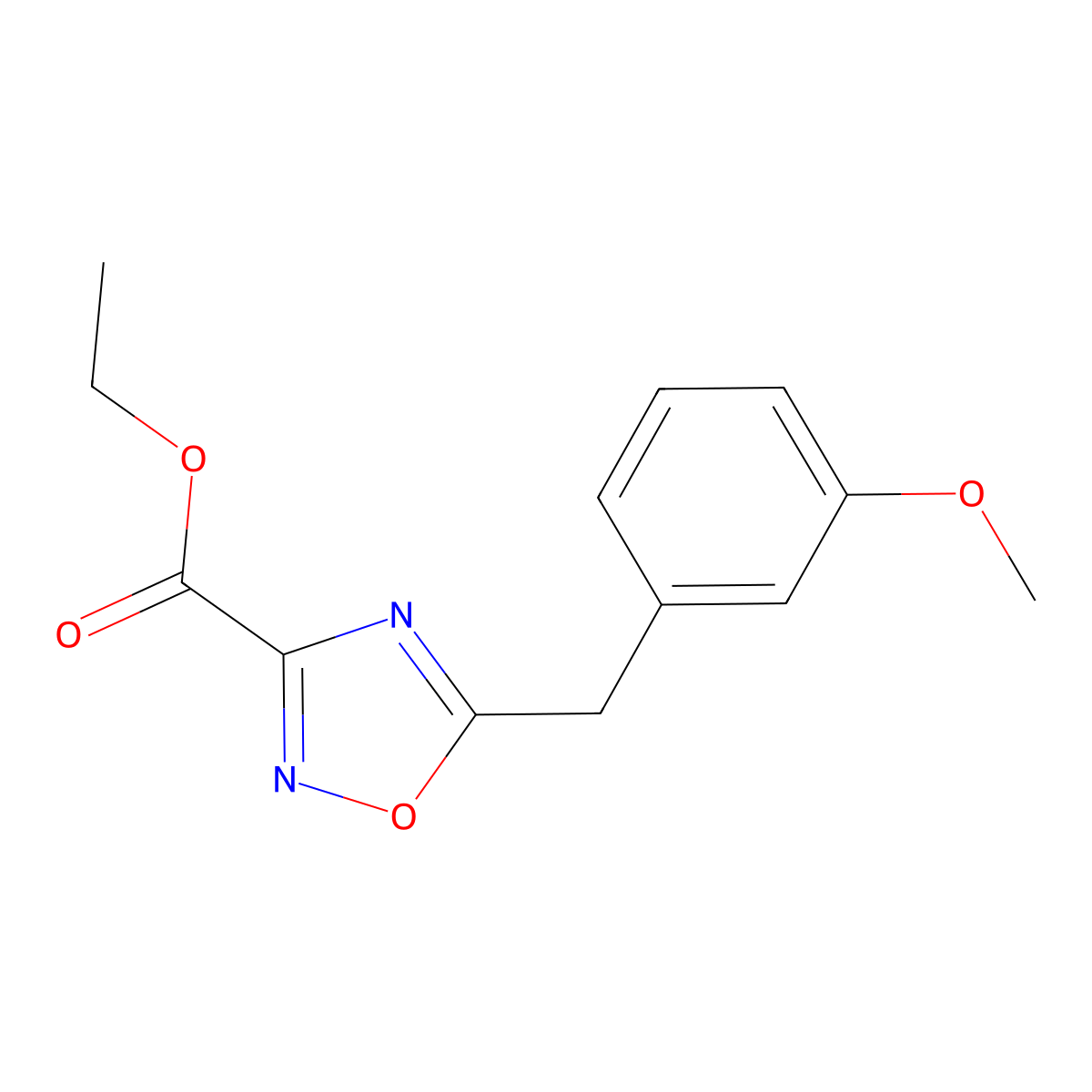 Ethyl 5-(3-Methoxybenzyl)-1,2,4-oxadiazole-3-carboxylate molecular structure, CAS 1216607-98-5