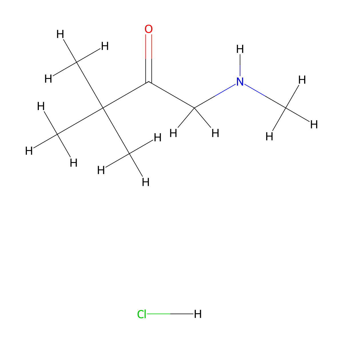 3,3-Dimethyl-1-(methylamino)butan-2-one hydrochloride molecular structure, CAS 1216609-68-5