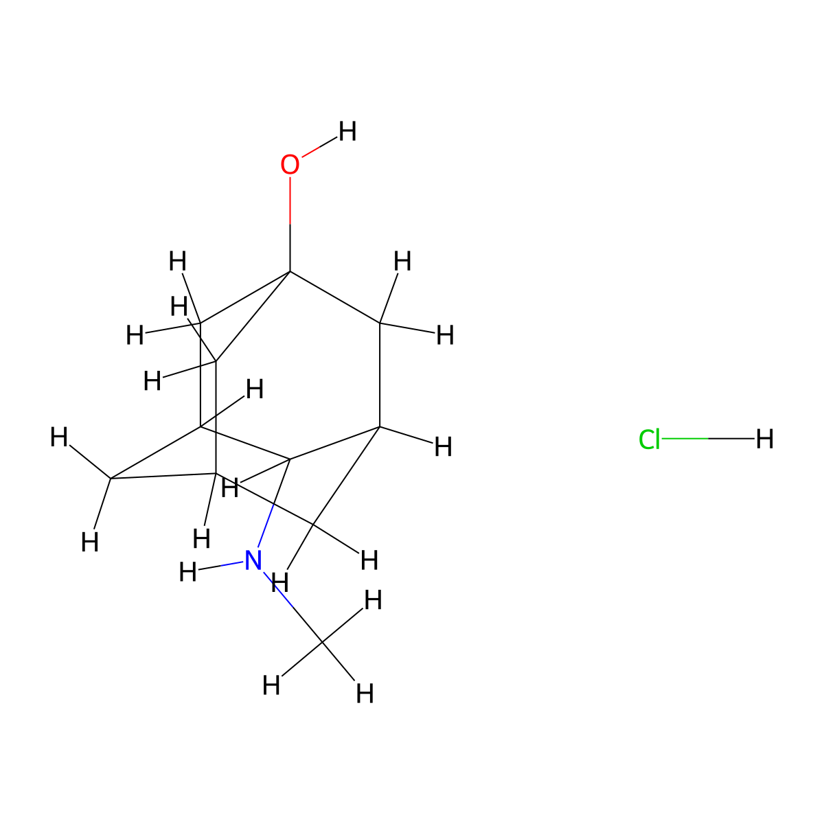 4-(Methylamino)adamantan-1-ol hydrochloride molecular structure, CAS 1216613-68-1