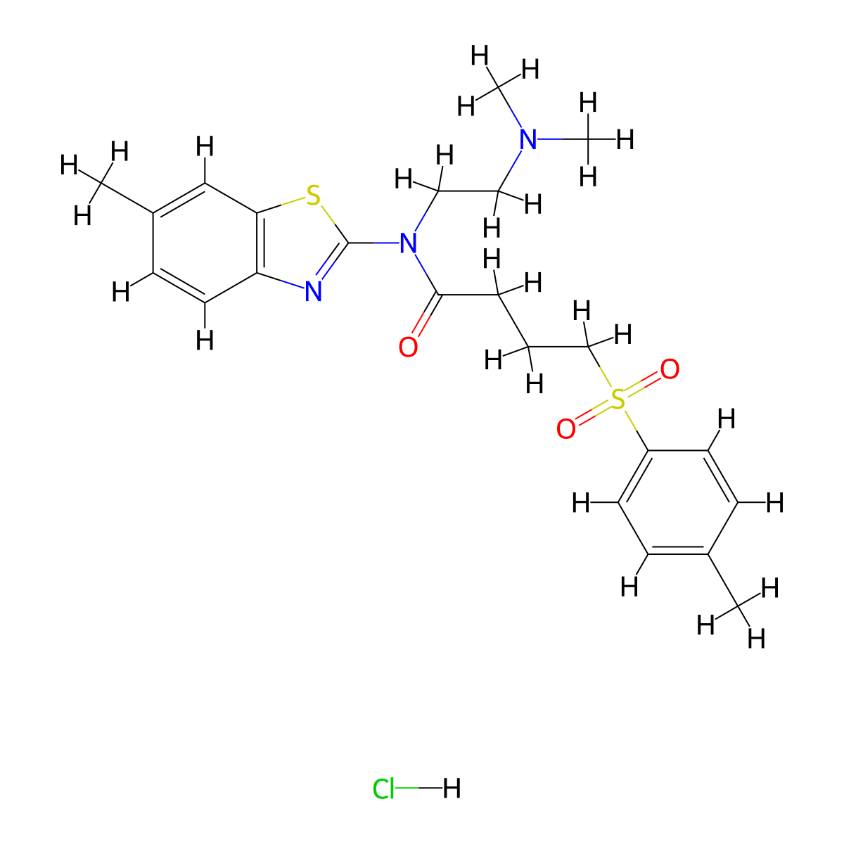 N-(2-(dimethylamino)ethyl)-N-(6-methylbenzo[d]thiazol-2-yl)-4-tosylbutanamide hydrochloride molecular structure, CAS 1216616-18-0