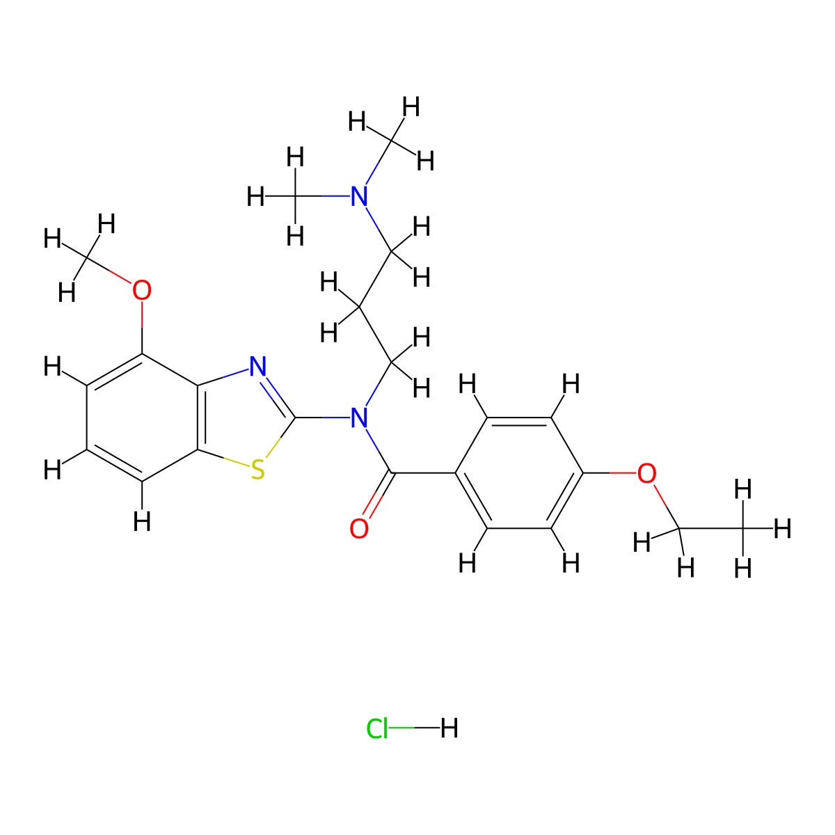 N-(3-(dimethylamino)propyl)-4-ethoxy-N-(4-methoxybenzo[d]thiazol-2-yl)benzamide hydrochloride molecular structure, CAS 1216632-56-2