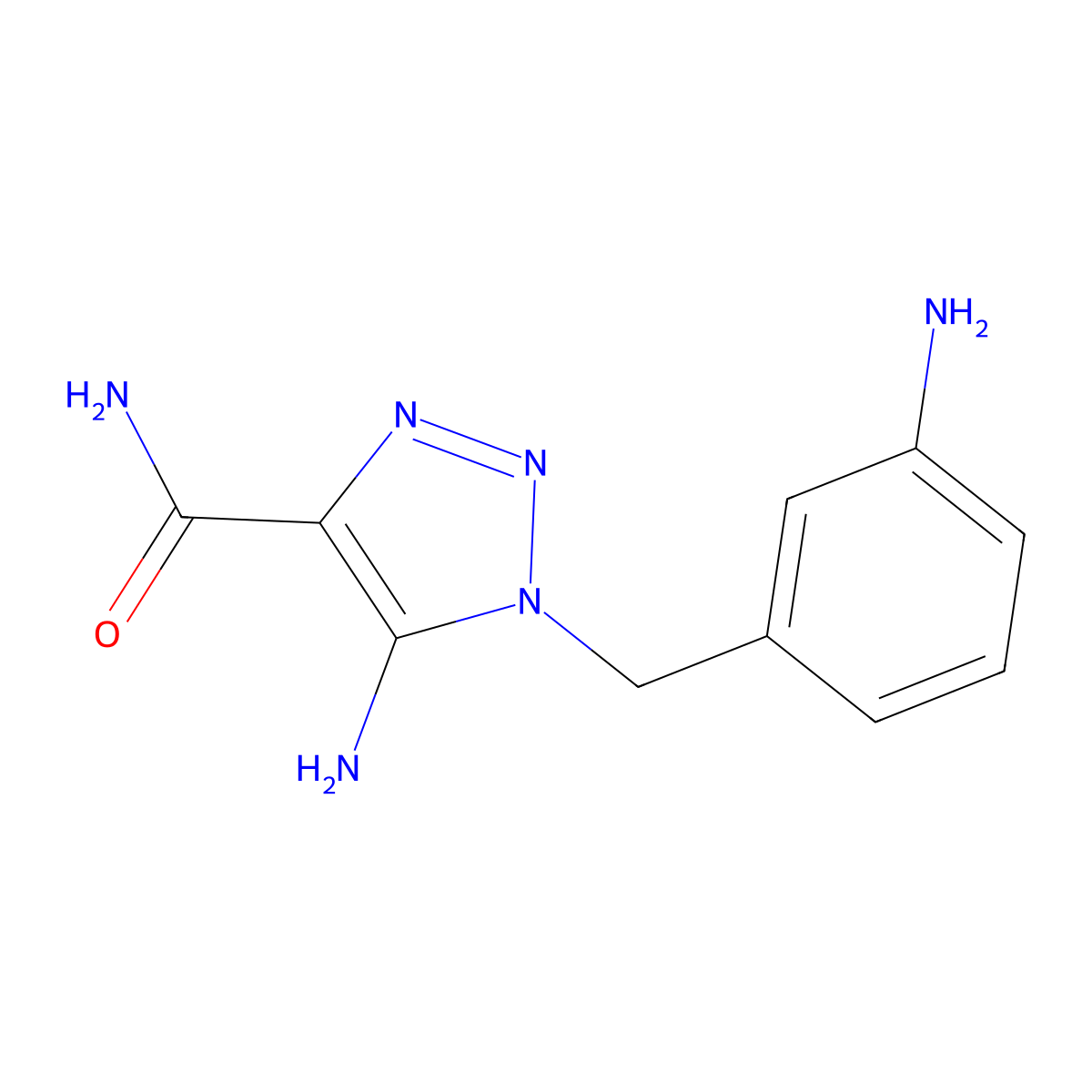 5-Amino-1-(3-aminobenzyl)-1H-1,2,3-triazole-4-carboxamide molecular structure, CAS 1216637-84-1