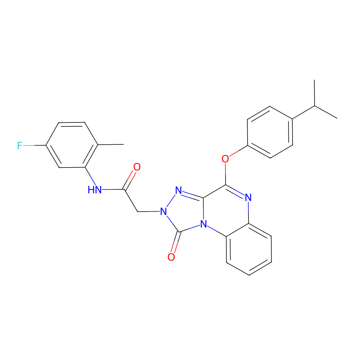 N-(5-fluoro-2-methylphenyl)-2-[4-(4-isopropylphenoxy)-1-oxo[1,2,4]triazolo[4,3-a]quinoxalin-2(1H)-yl]acetamide molecular structure, CAS 1216644-75-5
