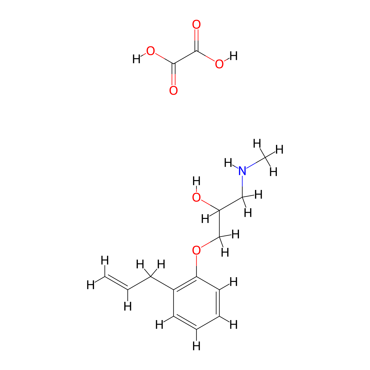 1-(2-Allylphenoxy)-3-(methylamino)propan-2-ol oxalate molecular structure, CAS 1216646-03-5