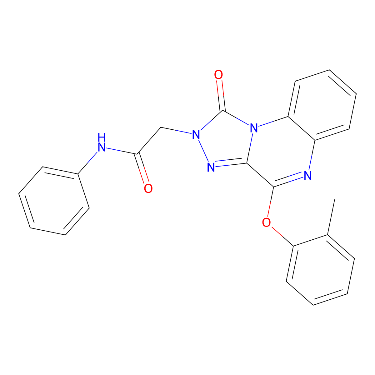 2-[4-(2-methylphenoxy)-1-oxo-1H,2H-[1,2,4]triazolo[4,3-a]quinoxalin-2-yl]-N-phenylacetamide molecular structure, CAS 1216646-30-8