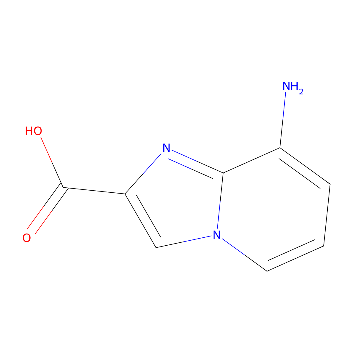 8-Aminoimidazo[1,2-a]pyridine-2-carboxylic acid molecular structure, CAS 1216646-58-0