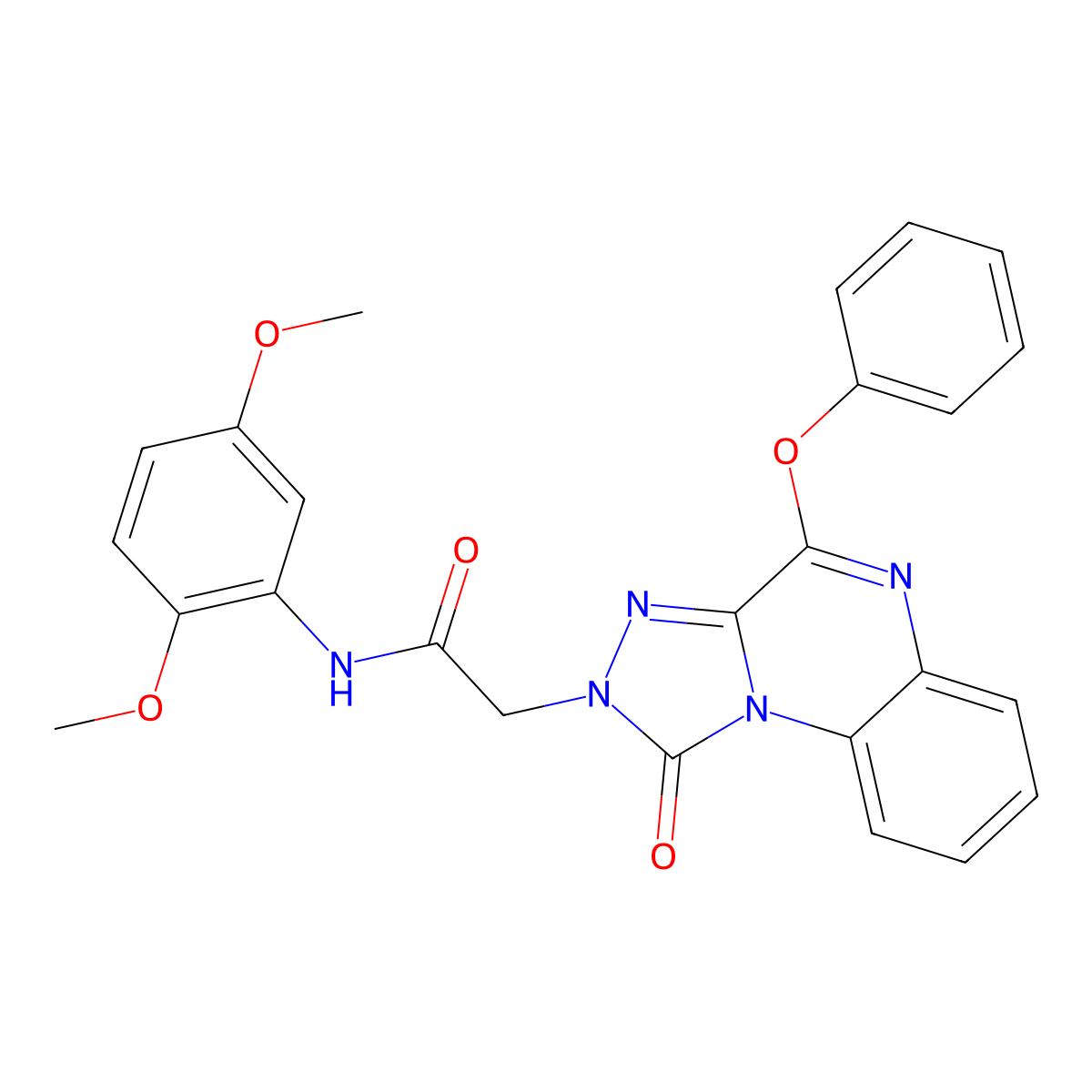 N-(2,5-dimethoxyphenyl)-2-(1-oxo-4-phenoxy[1,2,4]triazolo[4,3-a]quinoxalin-2(1H)-yl)acetamide molecular structure, CAS 1216651-75-0