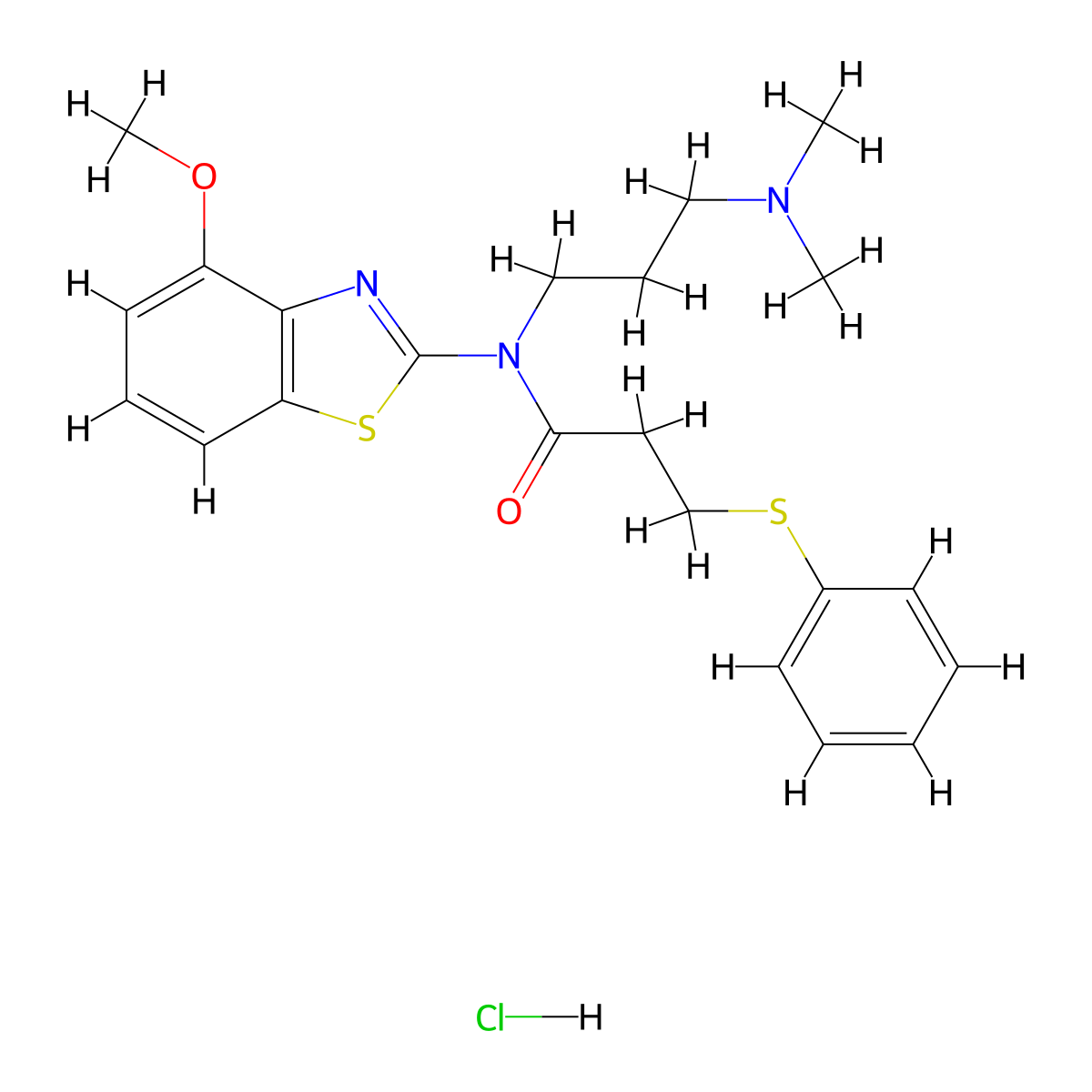 N-(3-(dimethylamino)propyl)-N-(4-methoxybenzo[d]thiazol-2-yl)-3-(phenylthio)propanamide hydrochloride molecular structure, CAS 1216656-42-6