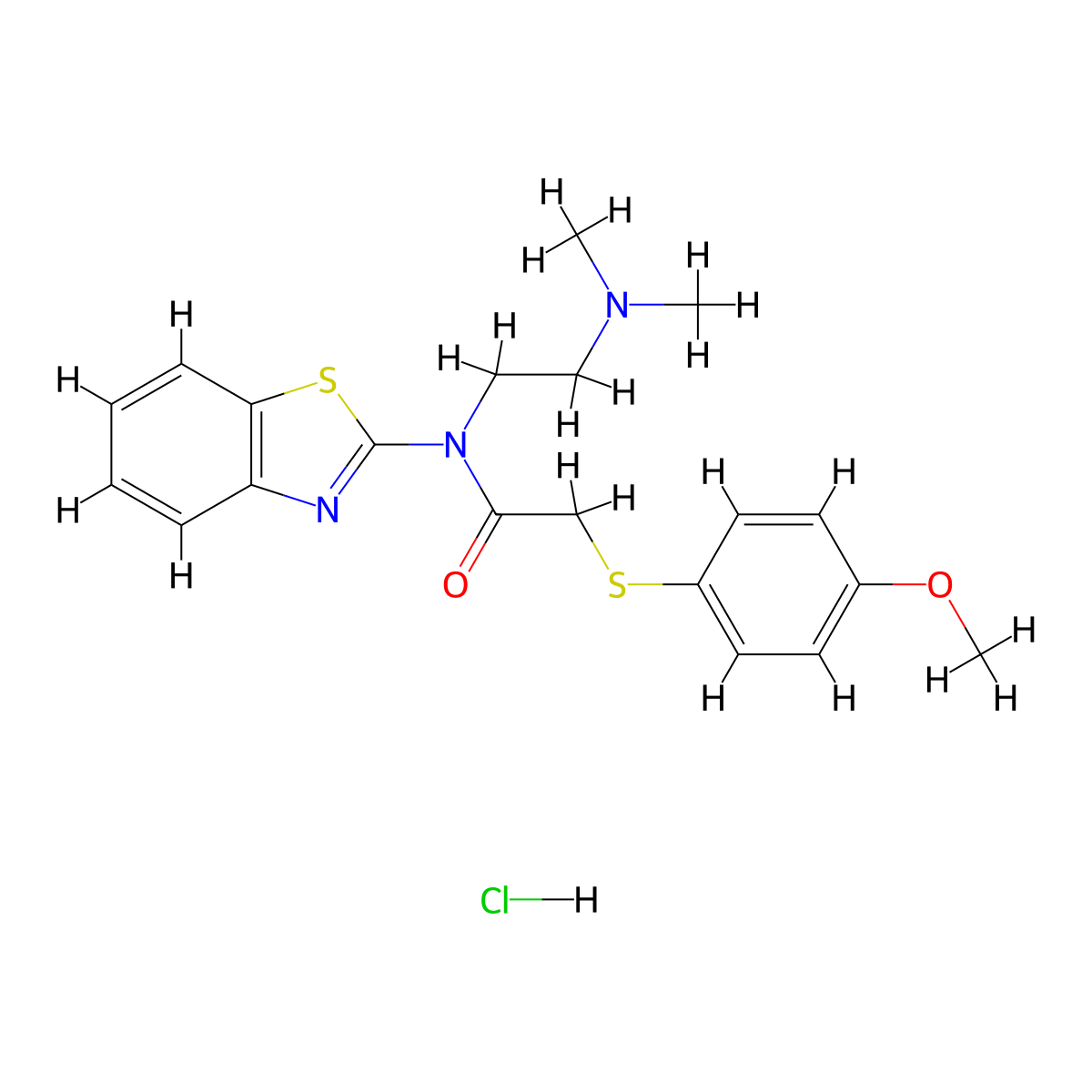 N-(benzo[d]thiazol-2-yl)-N-(2-(dimethylamino)ethyl)-2-((4-methoxyphenyl)thio)acetamide hydrochloride molecular structure, CAS 1216660-26-2