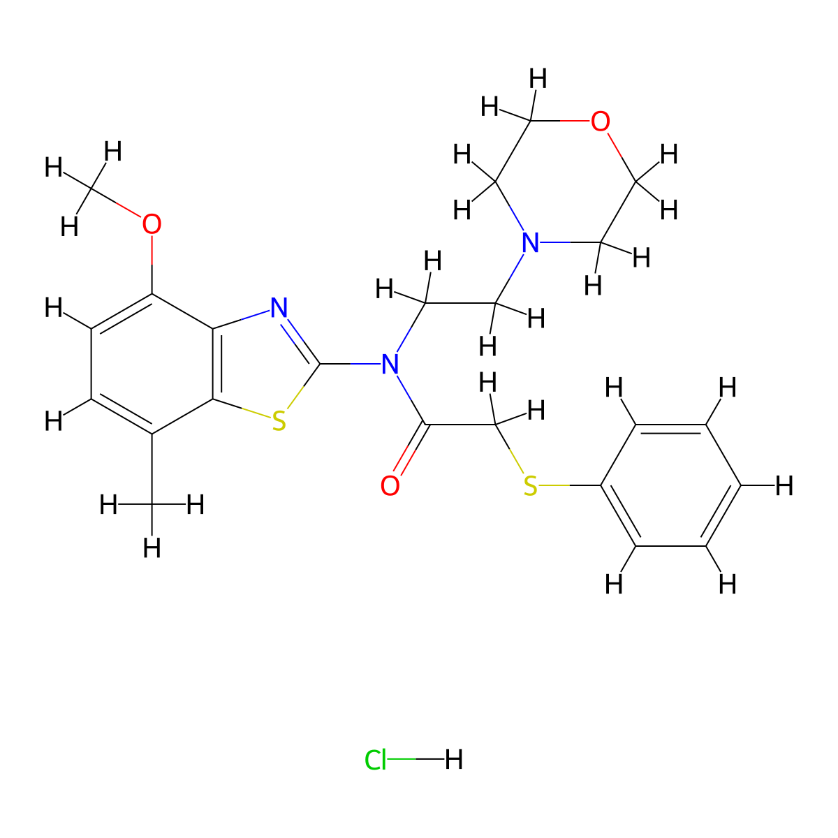 N-(4-Methoxy-7-methyl-1,3-benzothiazol-2-YL)-N-[2-(morpholin-4-YL)ethyl]-2-(phenylsulfanyl)acetamide hydrochloride molecular structure, CAS 1216660-47-7